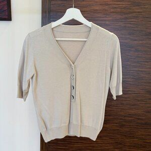 Women's Knit Half-Button Short Sleeve Blouse